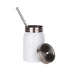 Kubek Mason Jar 500 ml ze słomką do sublimacji - biały