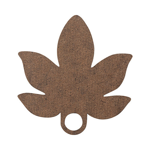 Plakietka imienna z płyty pilśniowej z brokatem do kubka 1200 ml do sublimacji - liść