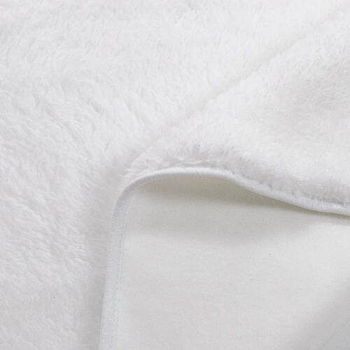 Kocyk z mikrofibry i polaru arktycznego z kapturem do sublimacji - biały