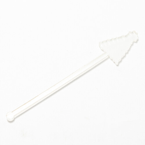 Akrylowe mieszadełko do napojów 15 cm do sublimacji - choinka