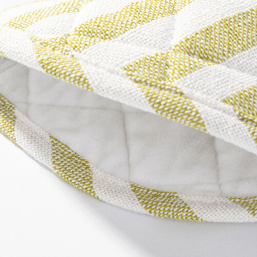 Rękawica kuchenna termoizolacyjna do sublimacji - kremowa w jasnozielone paski