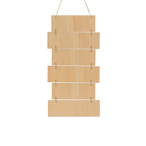 Sześć wiszących ramek ze sklejki do sublimacji