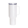 Kubek podróżny ze stali nierdzewnej 1200 ml z pokrywką i słomką do sublimacji - biały
