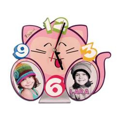 Zegar stojący z MDF - Kot - Sublimacja Termotransfer