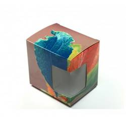 Pudełko z okienkiem na kubek 330 ml tekturowe do nadruku metodą sublimacji