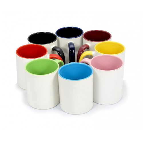 Kubek 330 ml ECO FUNNY Żółtym Sublimacja Termotransfer