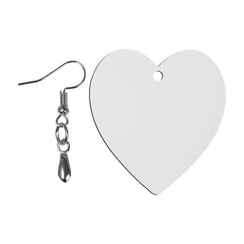 Kolczyki z MDF-u do sublimacji - serce