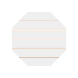 Sześciokątna ramka na zdjęcie z MDF-u, w paski, 25,4 x 25,4 cm