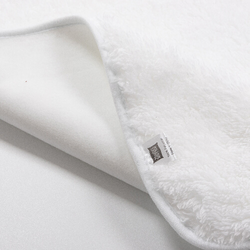 Kocyk z mikrofibry i polaru arktycznego z kapturem 150 x 130 cm do sublimacji - biały