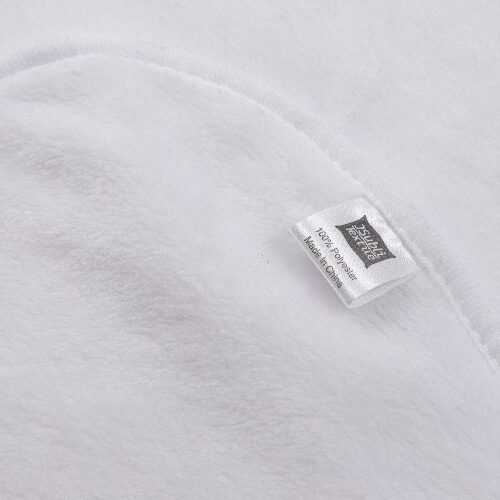 Kocyk Minky z kapturem do sublimacji - biały