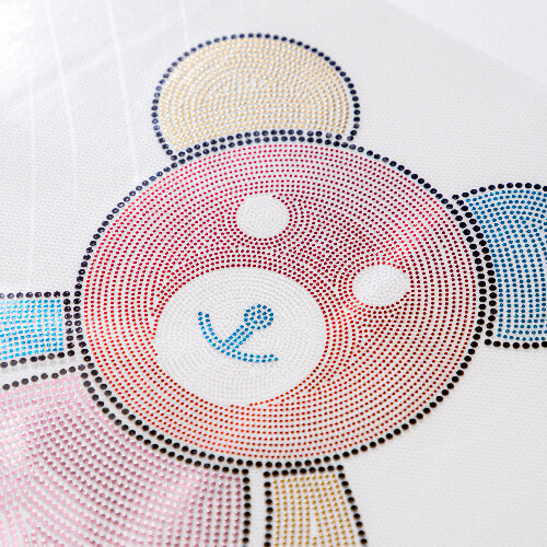 Duży arkusz z cyrkoniami do termotransferu - Miś