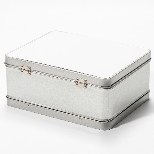 Metalowe pudełko na lunch do sublimacji - srebrne