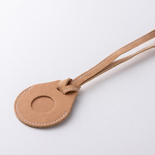 Skórzana zawieszka z paskiem na bagaż / etui na AirTag do sublimacji - brązowa