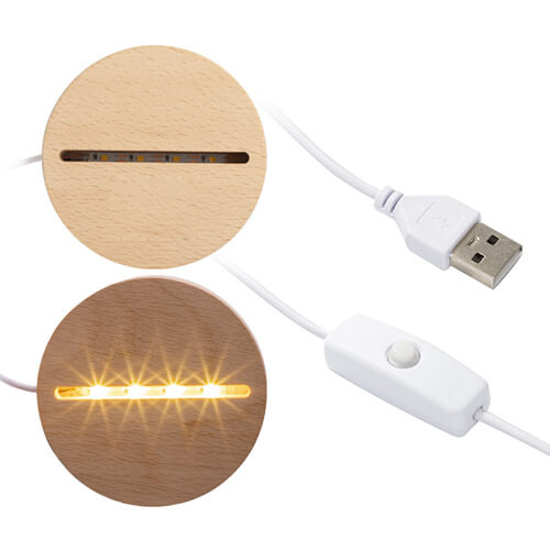 Podstawa lampy LED - okrągła Ø 10 cm - ciepłe światło