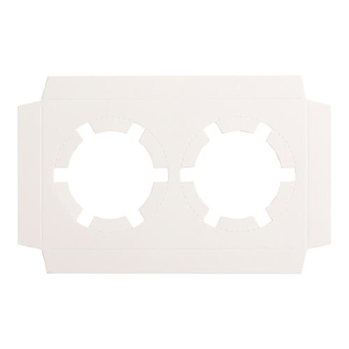 Opakowanie ozdobne z okienkiem na 2 bombki do sublimacji - 9 x 16 x 7,5 cm