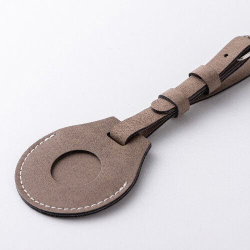 Skórzana zawieszka na bagaż / etui na AirTag do sublimacji - szara