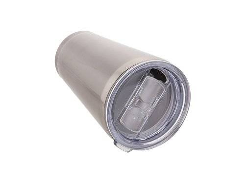 Kubek /tumbler/ ze stali nierdzewnej 450 ml z przykrywką do sublimacji - srebrny
