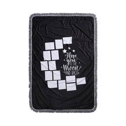 Pluszowy koc 150 x 100 cm z panelami na zdjęcia do sublimacji - 14 paneli