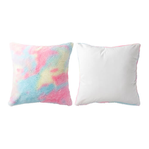 Kolorowa poszewka na poduszkę 40 x 40 cm z polaru i mikrofibry do sublimacji