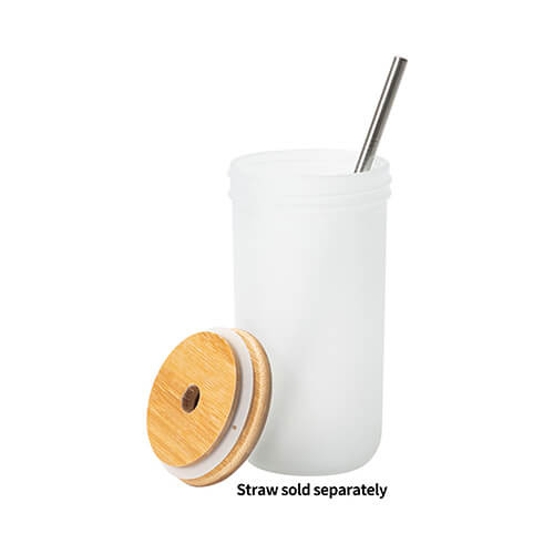 Kubek szklany 720 ml Mason Jar z bambusowa zakrętką do sublimacji