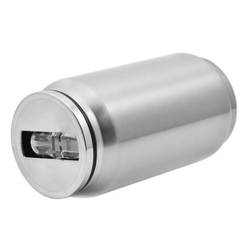 Bidon - puszka na napoje 300 ml ze słomką do sublimacji - srebrny