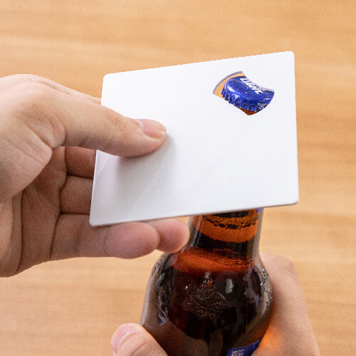 Otwieracz do butelek 9 x 9 cm do sublimacji - biały