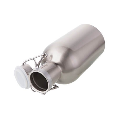 Growler - metalowa butelka na piwo 1000 ml do sublimacji - srebrna