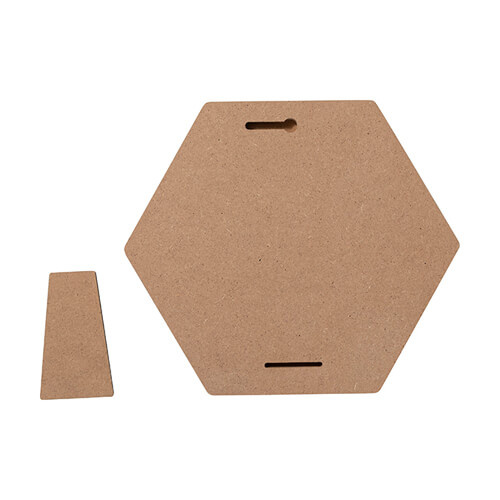 Sześciokątna ramka na zdjęcie z MDF-u do sublimacji - 17,8 x 20,3 cm