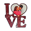 Foto ramka MDF 17,6 x 20 cm - Love -  Sublimacja Termotransfer