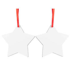 Dwustronna zawieszka z MDF-u do sublimacji - gwiazda