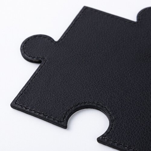 Skórzana podkładka pod kubek w kształcie puzzla do sublimacji - biała