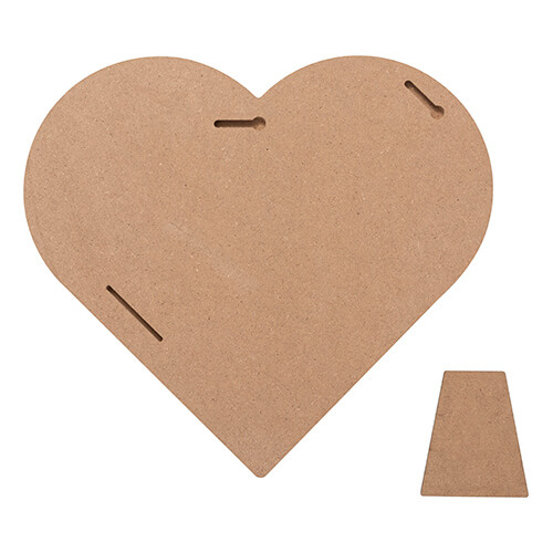 Ramka na zdjęcie - serce z MDF-u do sublimacji - 25,4 x 25,4 cm