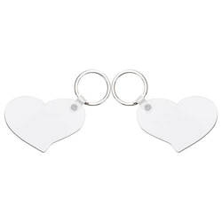 Dwustronny brelok z MDF-u do sublimacji - serce Lover