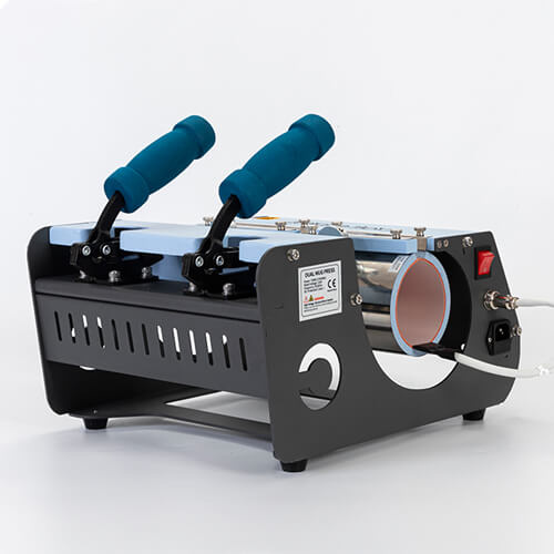 Dwustanowiskowa prasa do kubków i tumblerów - model 3 w 1