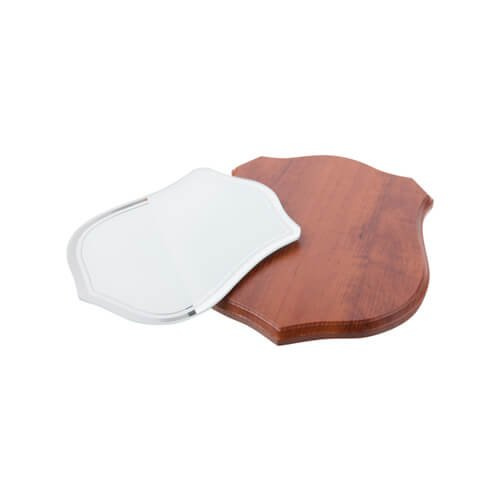 Szklana ramka - tarcza na brązowym podkładzie MDF do sublimacji