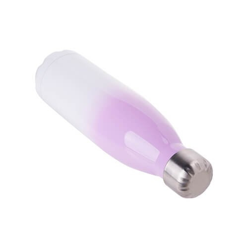 Bidon - butelka na napoje 500 ml do sublimacji - biało-fioletowa