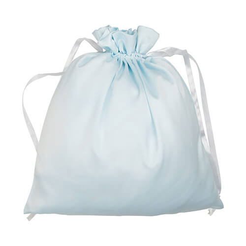 Worek z satyny 35 x 38 cm do sublimacji - błękitny