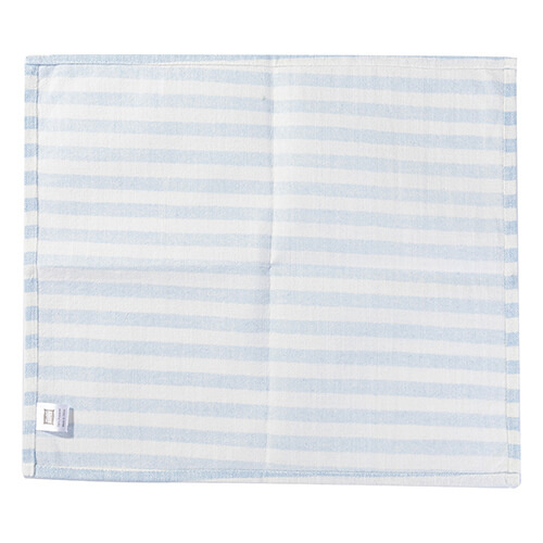 Płócienna mata stołowa 45 x 40 cm kremowa w błękitne paski do sublimacji