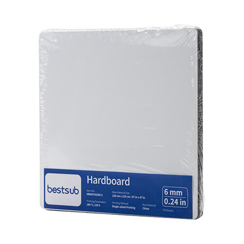 Płyta pilśniowa do sublimacji 20 x 20 x 0,6 cm - 2 szt. - jasnobrązowy tył