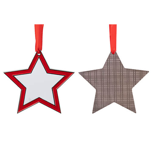 Metalowa zawieszka na choinkę do sublimacji - gwiazda