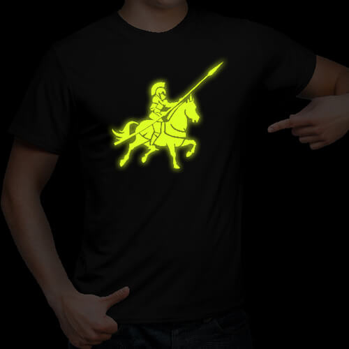 Luminescencyjna folia flex - żółta świecąca na zielono