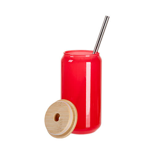 Szklanka 550 ml zmieniająca kolor pod wpływem ciepła do sublimacji - czerwona