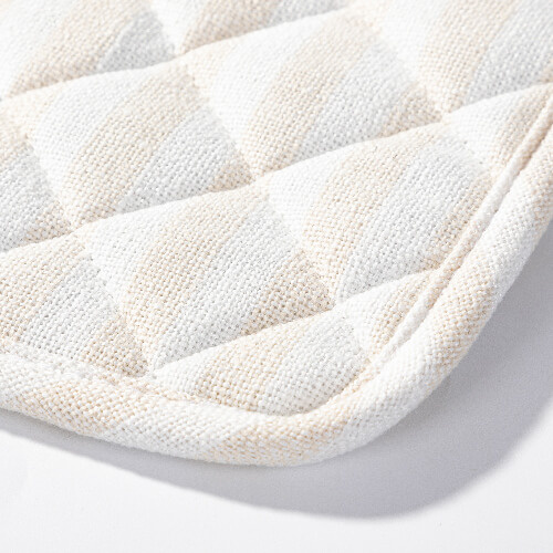 Mata kuchenna 20 x 20 cm kremowa w żółte paski do sublimacji