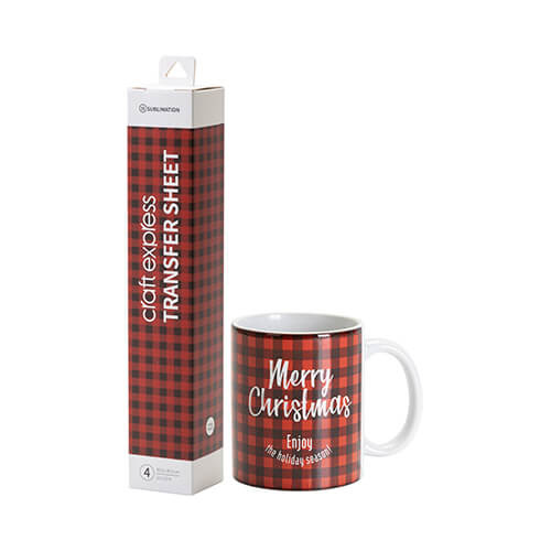 Arkusz transferowy Xmas Plaid 2 30,5 x 30,5 cm - 4 szt.