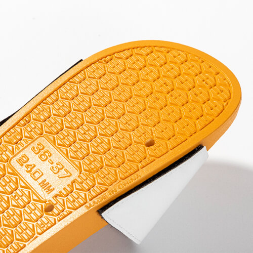 Klapki dla dorosłych do sublimacji - żółta podeszwa