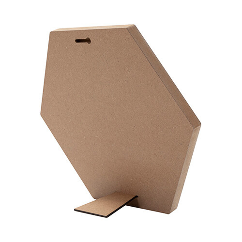 Sześciokątna ramka na zdjęcie z MDF-u do sublimacji - 25,4 x 30,5 cm