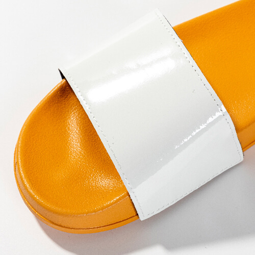 Klapki dla dorosłych do sublimacji - żółta podeszwa