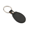Brelok skórzano-metalowy do sublimacji - owal - czarny