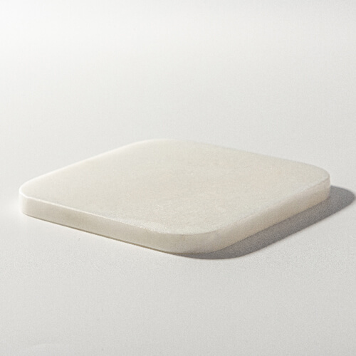 Podkładka pod kubek 10 x 10 cm z białego marmuru i korka do sublimacji - kwadrat