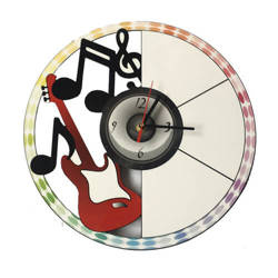 Zegar ścienny z MDF - Nuty - Sublimacja Termotransfer